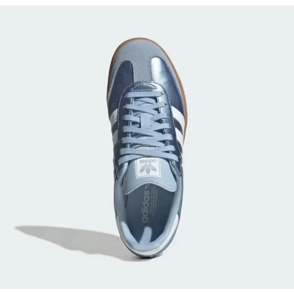 Adidas Samba OG Clear Sky Blue Youth Size 6 Women’s 7 Metallic BRAND NEW